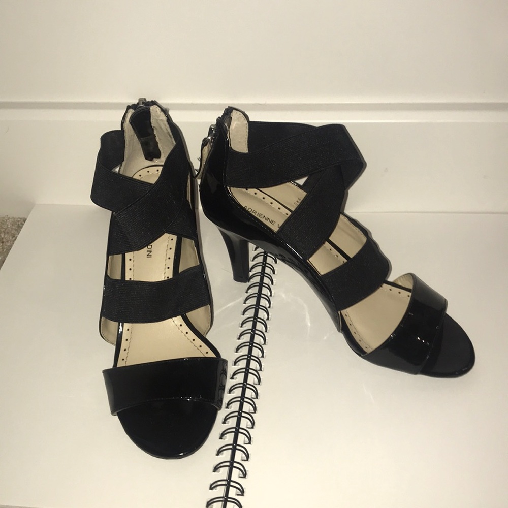 Black strappy heels from Adrienne Vittadini